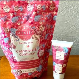 Cashmere & Corduroy Scentsy Soak W/ Hand Cream.